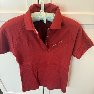 Ladies Equine Couture polo style rust riding shirt. Size S